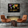 Travel Map Black World 4