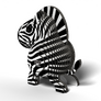 EUGY Zebra 3D kartonová skládačka