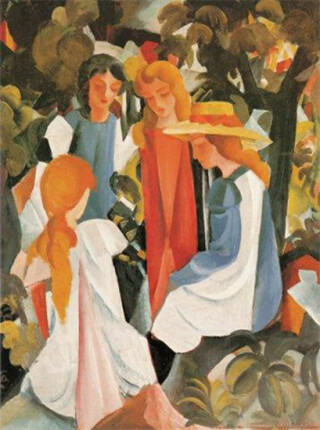 Puzzle: 4 děvčata: August Macke (1500 dílků) - neuveden