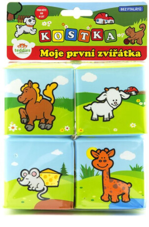 Moje první zvířátka Kostka 7x7cm (4ks) - neuveden