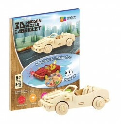 NiXiM Dřevěné 3D puzzle - Kabriolet - neuveden