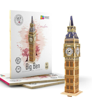 NiXiM Dřevěné 3D puzzle - Big Ben - neuveden