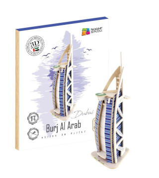 NiXiM Dřevěné 3D puzzle - Burdž Al Arab - neuveden