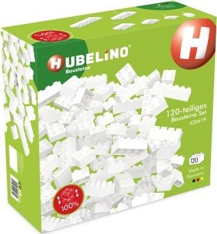 HUBELINO Kuličková dráha - kostky bílé 120 ks - 