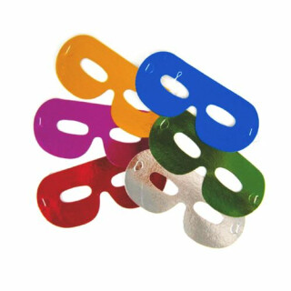 Škraboška (PAP) barevný mix 16 x 7,3 cm [6 ks] - 