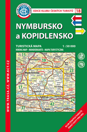 KČT 18 Nymbursko a Kopidlnsko 1:50 000 / Turistická mapa, 1. vydání 2016 - neuveden