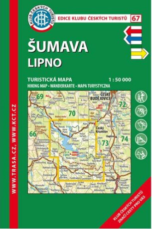 KČT 67 Šumava - Lipno 1:50 000 / Turistická mapa, 1. vydání 2017 - neuveden