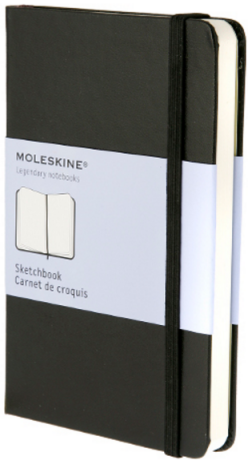 Skicář MOLESKINE tvrdý černý S - neuveden