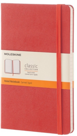 Moleskine - zápisník - linkovaný, oranžový L - neuveden