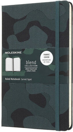 Moleskine - zápisník Blend Camouflage - zelený, linkovaný L - neuveden