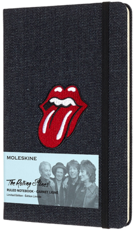 Moleskine - zápisník Rolling Stones - linkovaný L Denim - neuveden
