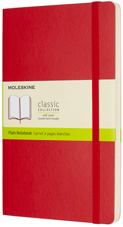 Zápisník MOLESKINE měkký čistý červený L - neuveden