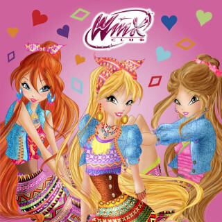 Winx Club fashion - čtvercové omalovánky - neuveden