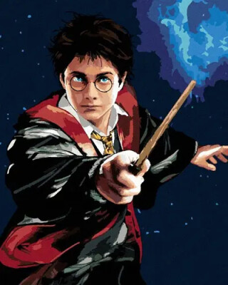 Malování podle čísel 40 x 50 cm Harry Potter - Harry a hůlka - neuveden