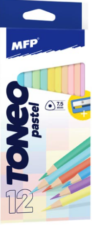 Pastelky MFP TONEO 12 ks Pastelové triangular s ořezávátkem - 