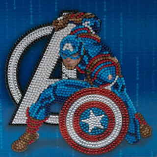 Crystal Art pohlednice Kapitán Amerika - 