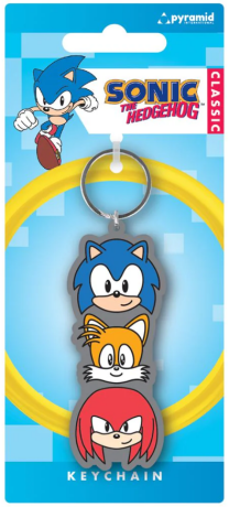 Sonic Classic gumová klíčenka – Sonic, Tails a Knuckles - 
