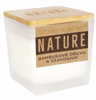 Malá svíčka - Bambusové dřevo a zázvorník - 