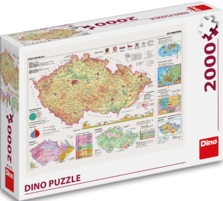 Puzzle Mapy České republiky 2000 dílků - 