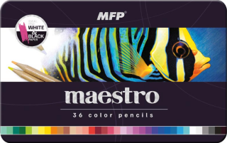 Pastelky MFP MAESTRO 36 ks kovová krabička - 