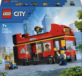 Červený dvoupodlažní vyhlídkový autobus - Lego City (60407) - 