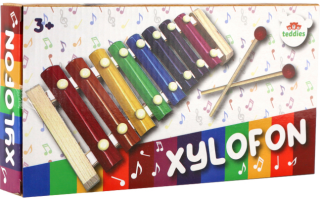 Xylofon dřevo/kov s paličkami - 