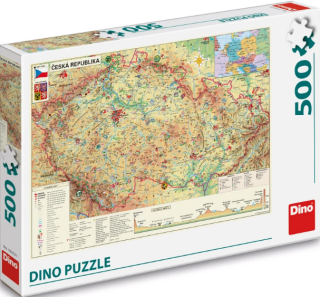 Mapa České Republiky 500 puzzle - 