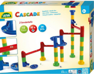Kuličková dráha 34ks 10 kuliček plast v krabici 35x27x6cm - 