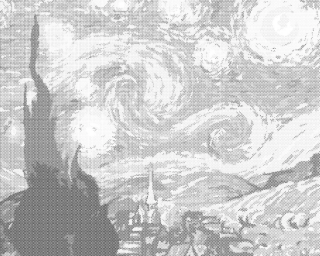 Tečkování - Hvězdná noc (Van Gogh) - 