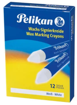 Pelikan - Vosková pastelka, bílá - 