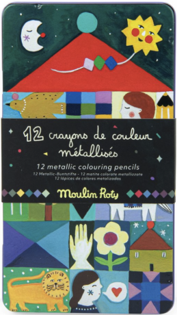Metalické pastelky - 12 barev - 