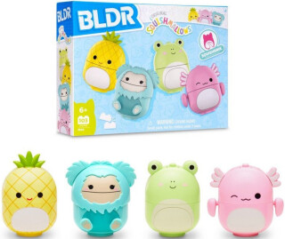 SQUISHMALLOWS Stavebnice BLDR - Sada 4 postaviček - -