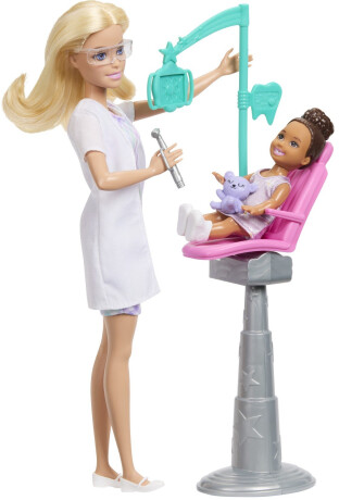 Barbie herní set povolání - zubařka blondýnka - 