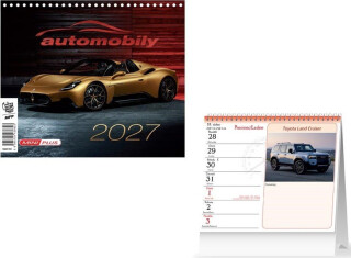 Kalendář 2027 stolní mini Automobily - 