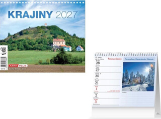 Kalendář 2027 stolní mini Krajiny - 