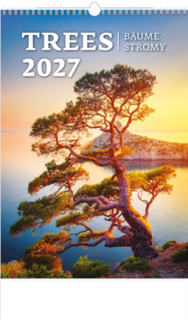 Kalendář nástěnný 2027 - Trees/Bäume/Stromy - 