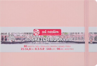 Skicák Art Creat. v pevné vazbě růžový 15x21 140g - 