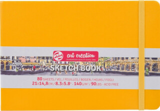 Skicák Art Creat. v pevné vazbě žlutý 15x21 140g - 