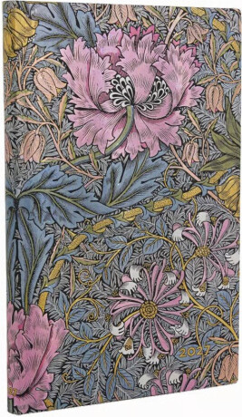 Diář Paperblanks 2027 Morris Pink Honeysuckle - 12M, Mini, Denní - 