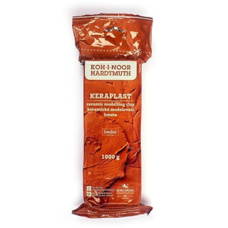 Koh-i-noor modelovací hmota KERAPLAST hnědá - terracota 1000g (poškozené) - neuveden