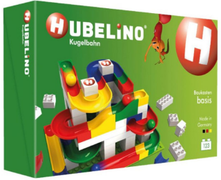 HUBELINO Kuličková dráha - set s kostkami Basic 123 ks - 