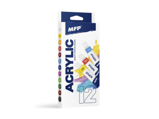 Akrylové barvy set základní 12 x 12ml - 