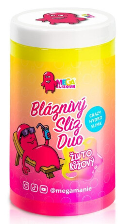 Bláznivý sliz NEO DUO žluto-růžový - 
