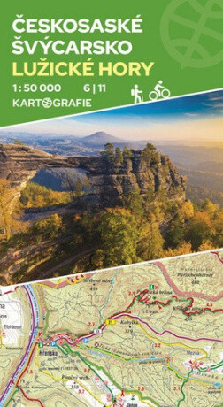 Českosaské Švýcarsko, Lužické hory 6 |11 - oboustranná turistická mapa 1:50 000 - neuveden