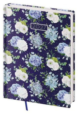 Diář 2027 denní B6 Vario Lyra - Floral - 