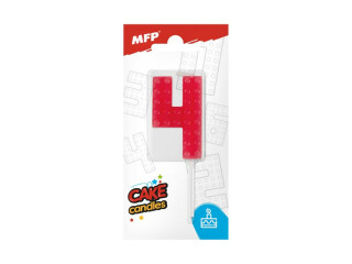 Dortová svíčka MFP blok č. 4 červená - 