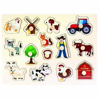Dřevěné puzzle farma - neuveden