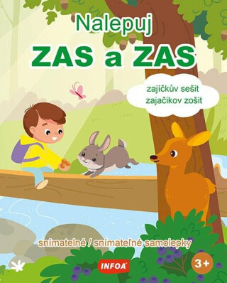 Nalepuj ZAS a ZAS Zajíčkův sešit / zajačikov zošit snímatelné / snímateľné samolepky - neuveden