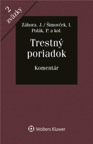 Trestný poriadok - Jozef Záhora,Ivan Šimovček,Peter Polák