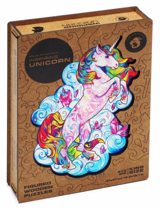 Unidragon dřevěné puzzle - Jednorožec velikost L - neuveden